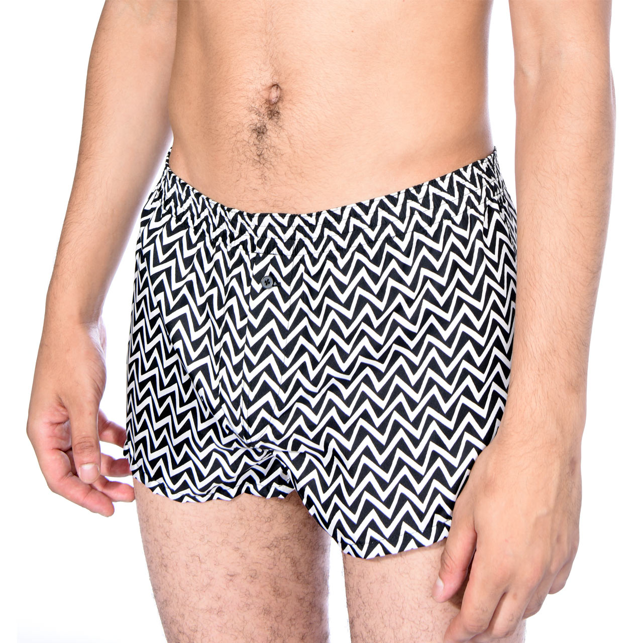 CHEVRON SILK BOXER SHORT