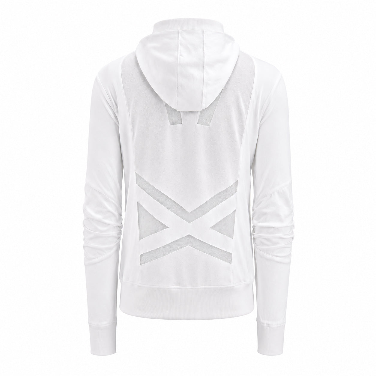 SHIRRED SLEEVES SWEATSHIRT-HOODIE