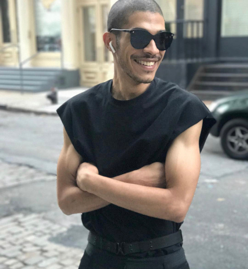 BIKER SLEEVELESS T-SHIRT