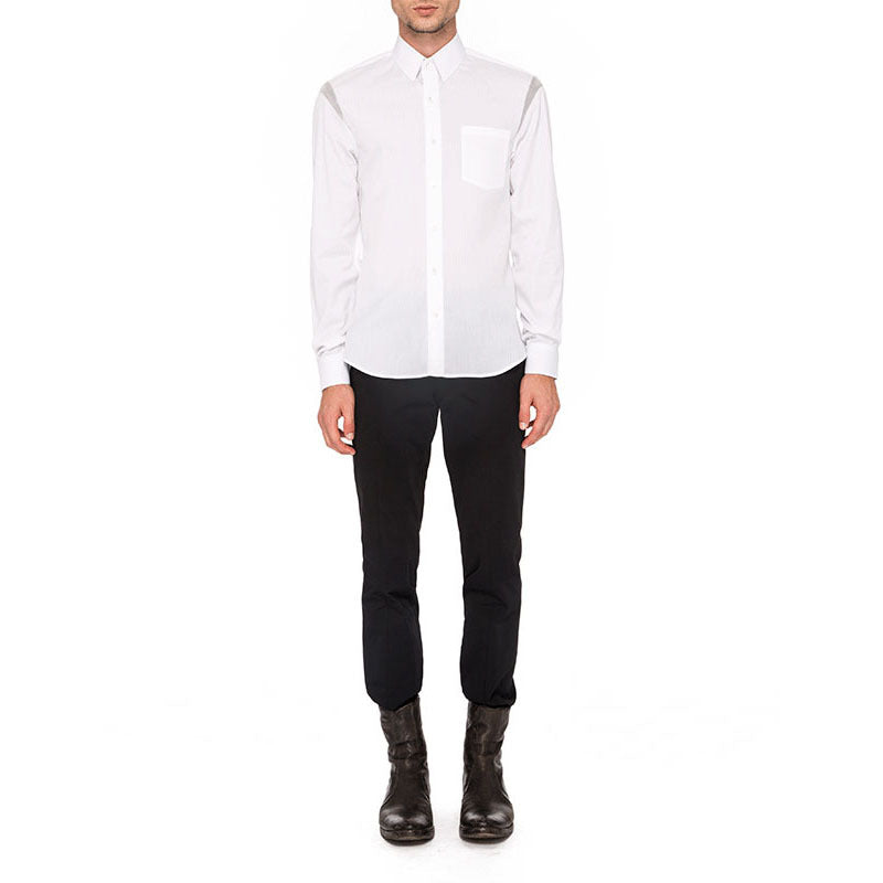 Contrast Point Collar Formal Shirt
