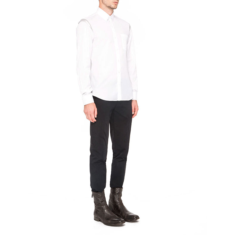 Contrast Point Collar Formal Shirt