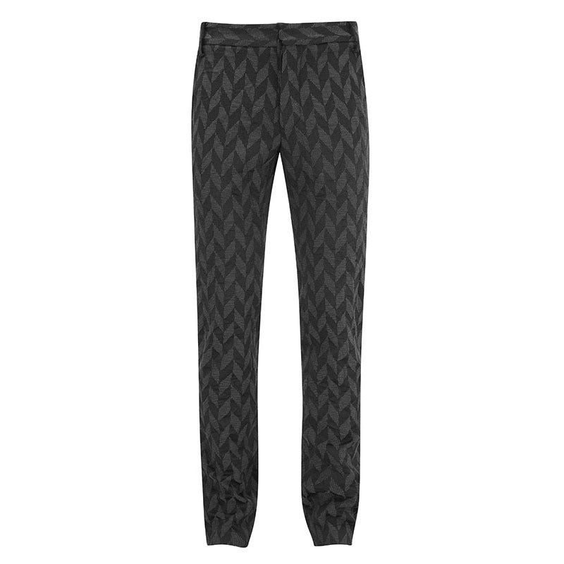 WOOL JACQUARD TROUSERS