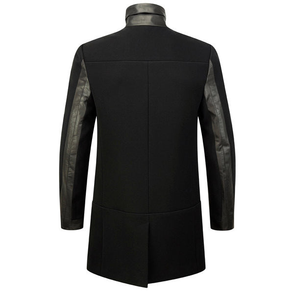 NEOPRENE + LEATHER COAT