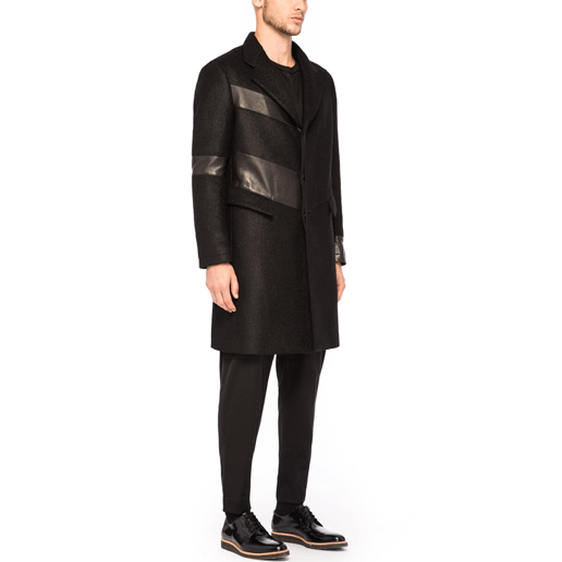 WOOL + LEATHER COAT