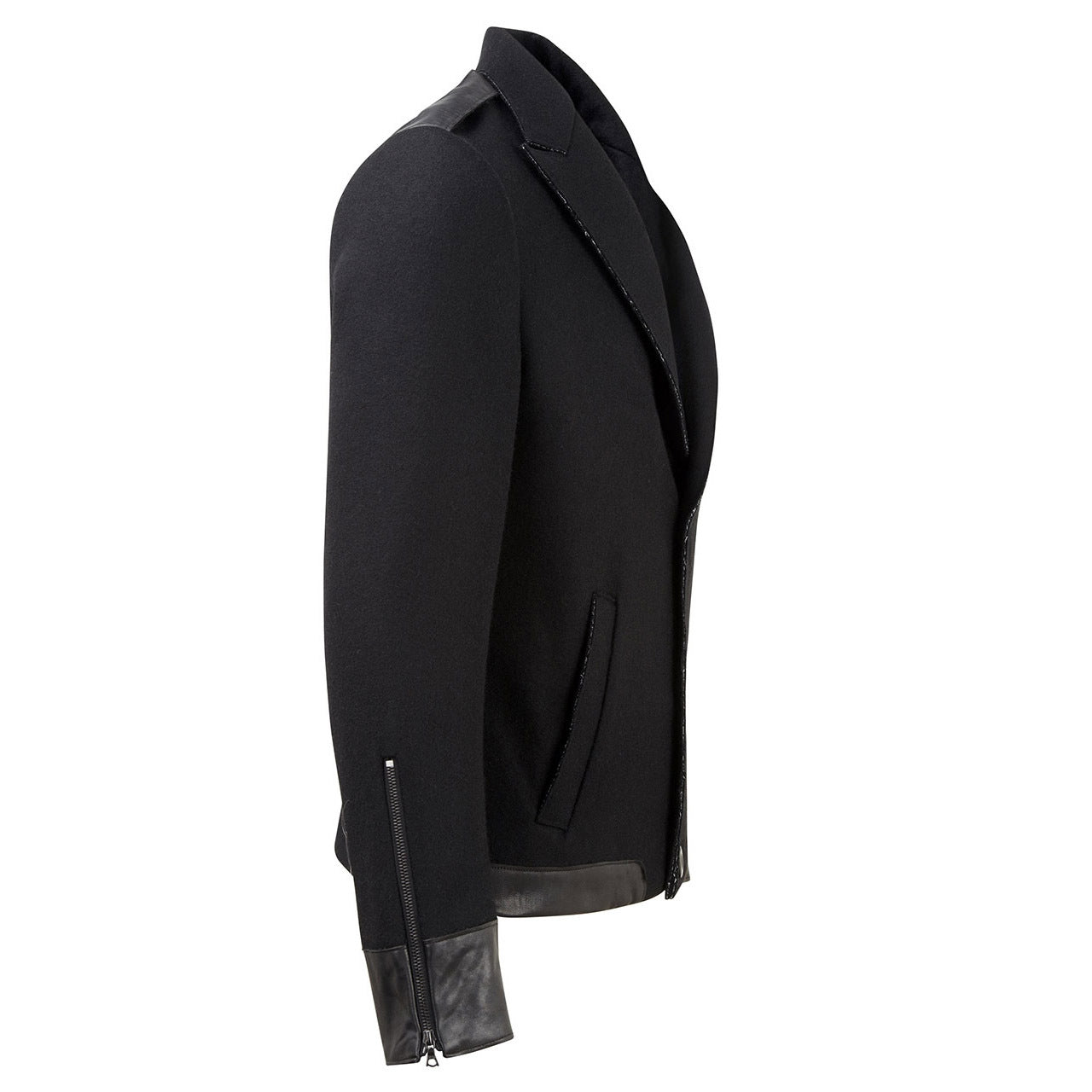 WOOL + LEATHER SPORT JACKET