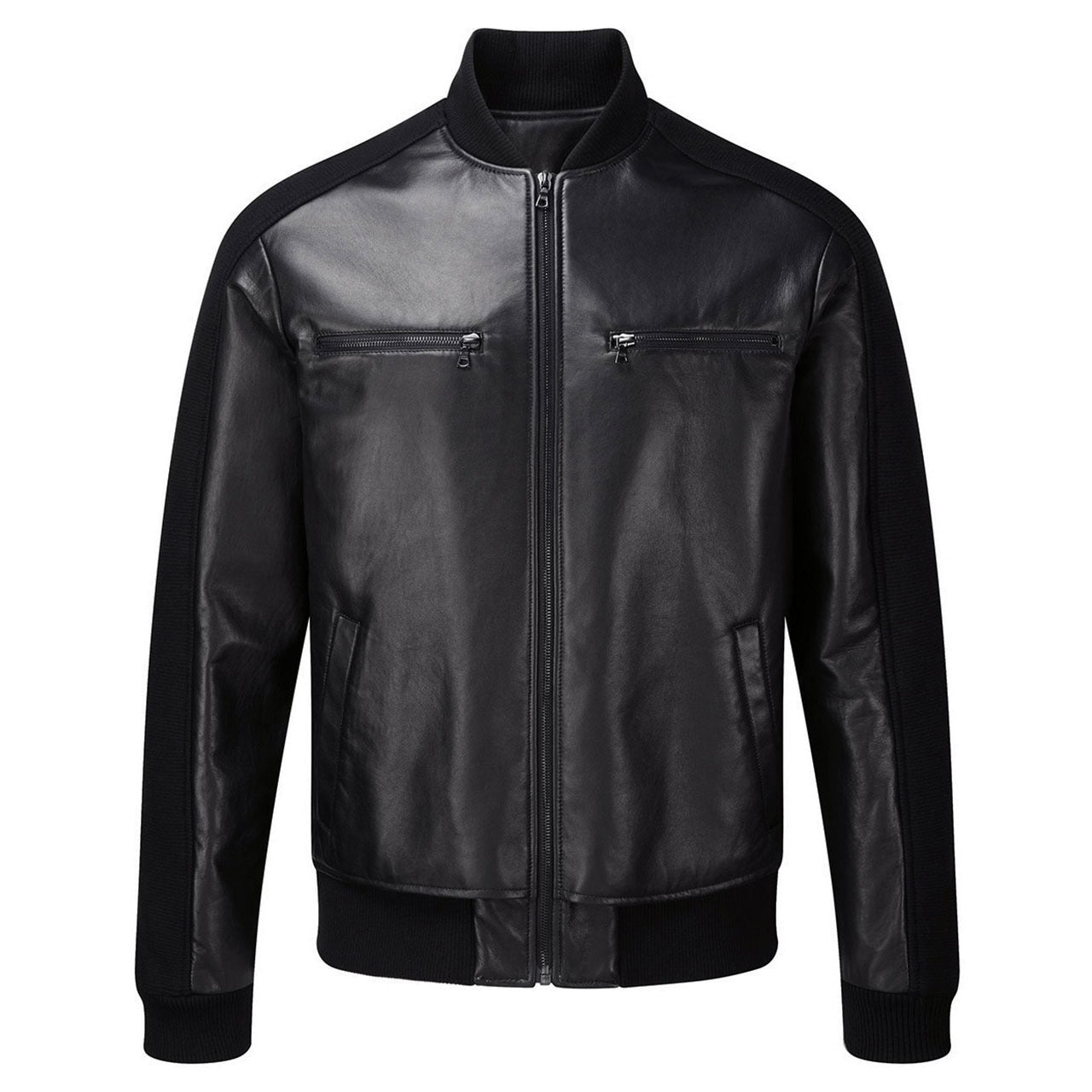 LEATHER RIB JACKET