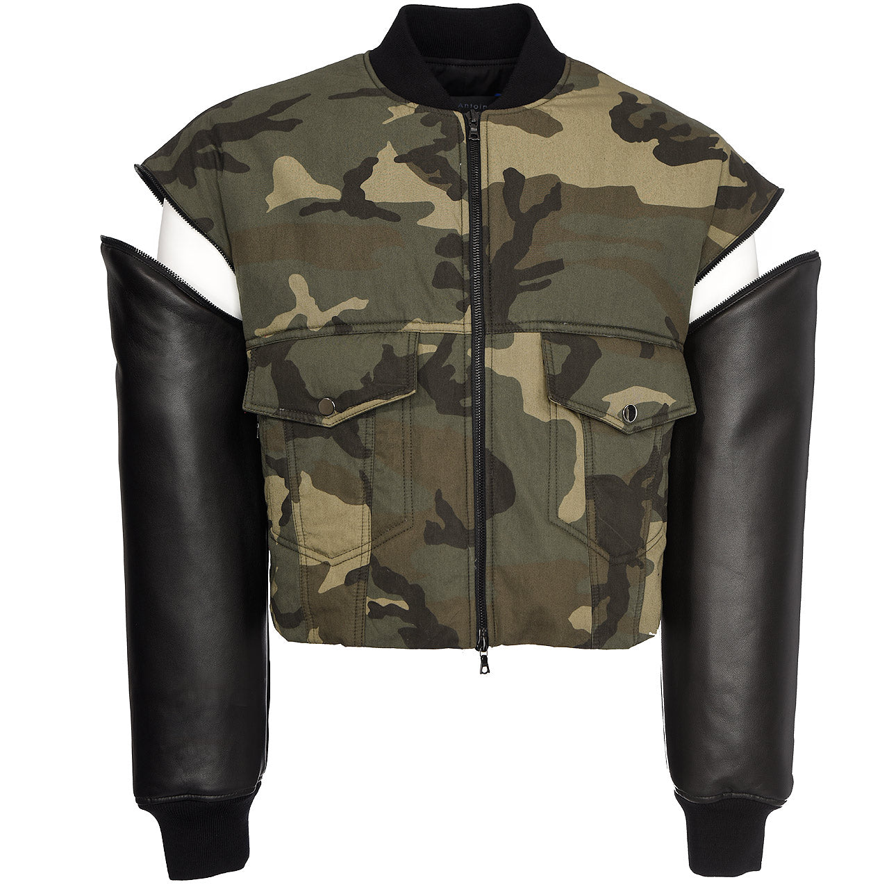 ZIP OFF SLEEVES CAMOUFLAGE JACKET