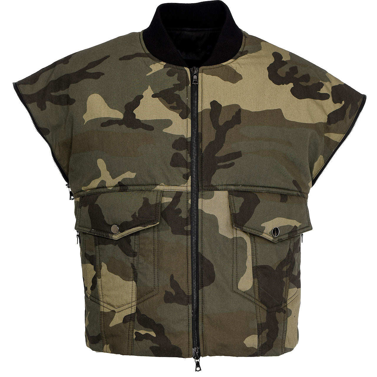 LAYERED CATERPILLAR CAMOUFLAGE VEST