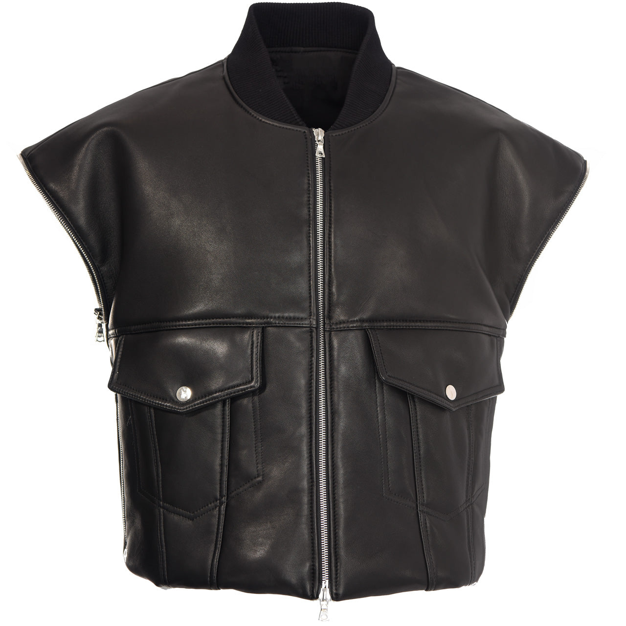 PADDED LEATHER VEST