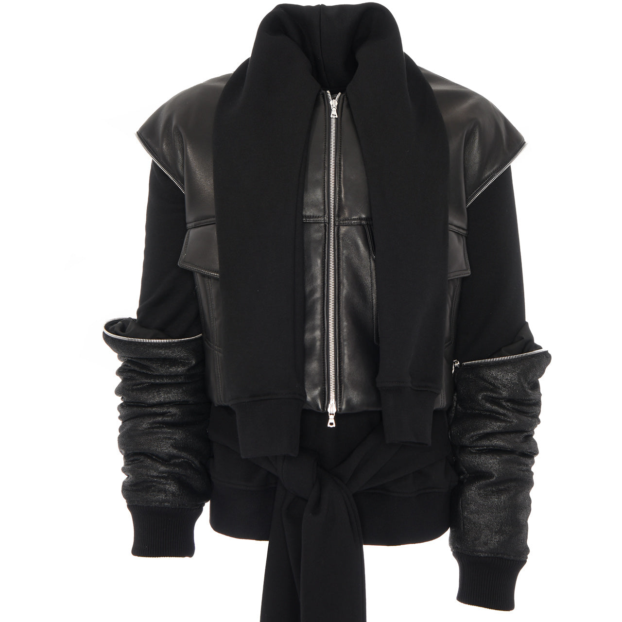 LAYERED CATERPILLAR LEATHER JACKET
