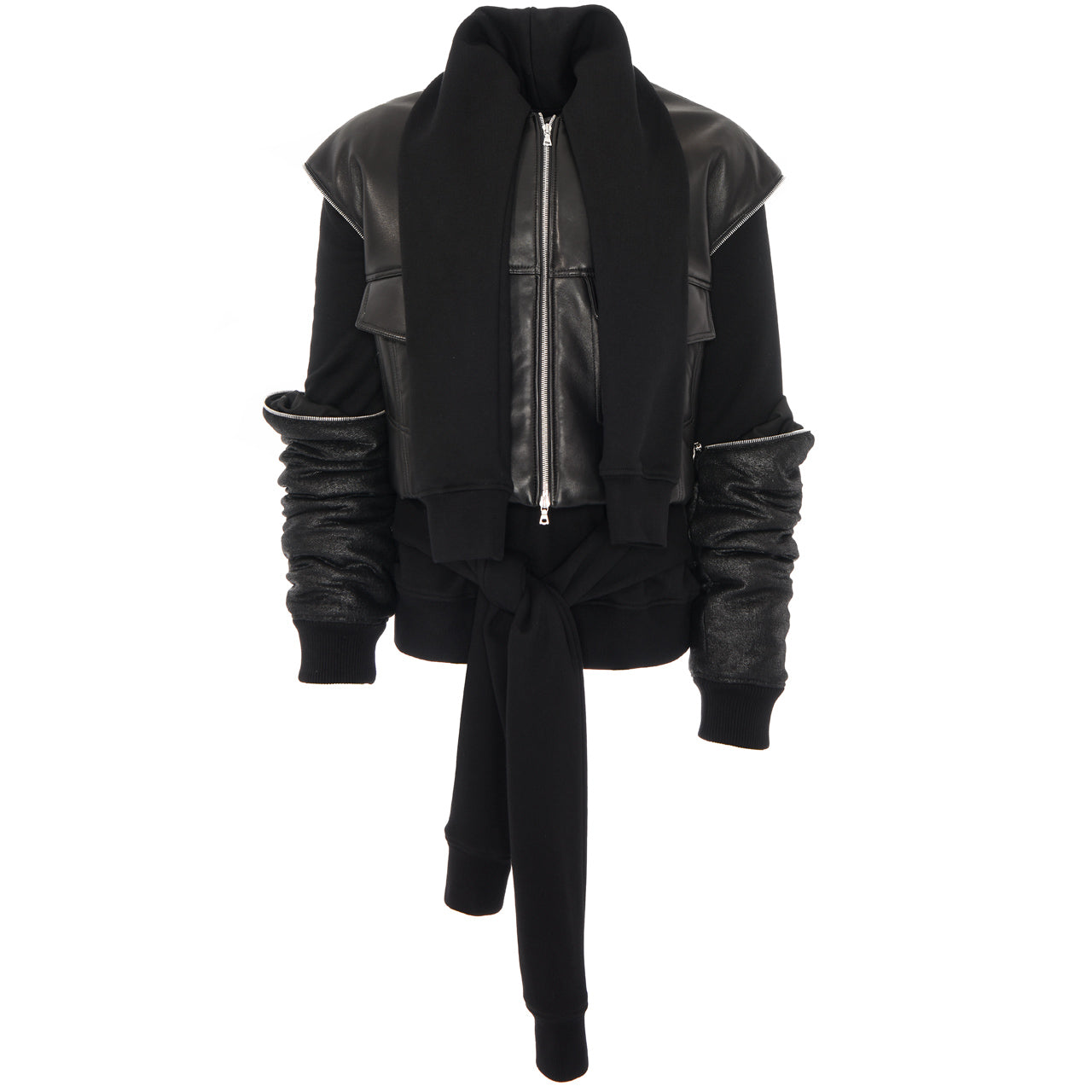 LAYERED CATERPILLAR LEATHER JACKET