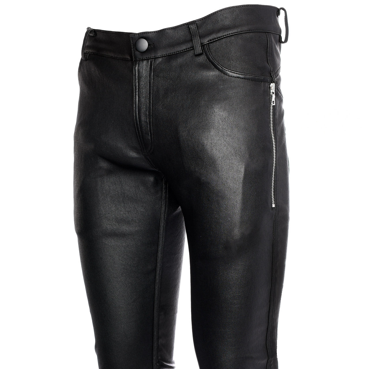 72" Inseam STRETCH LEATHER JEANS