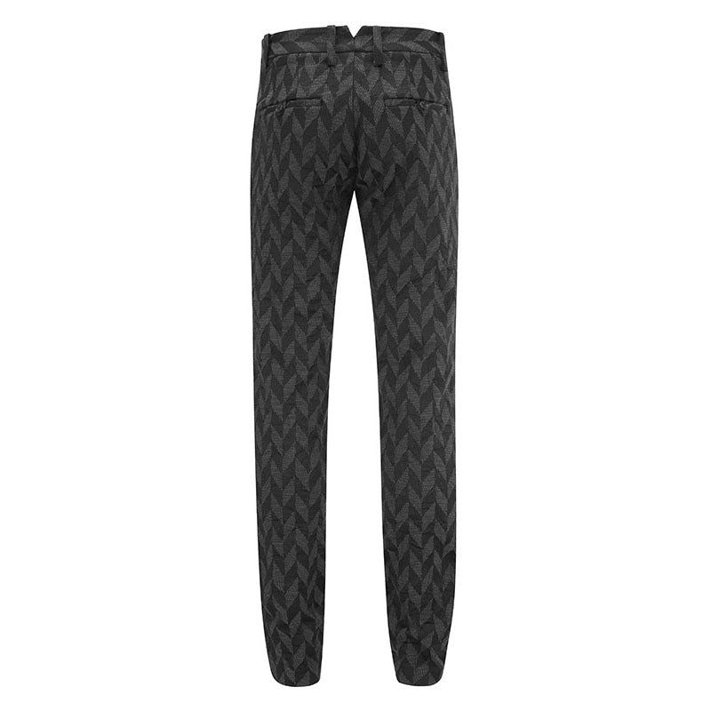WOOL JACQUARD TROUSERS
