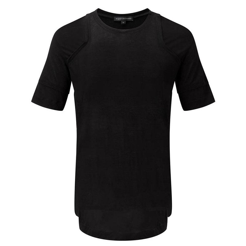 SYMMETRICAL T-SHIRT, BLACK