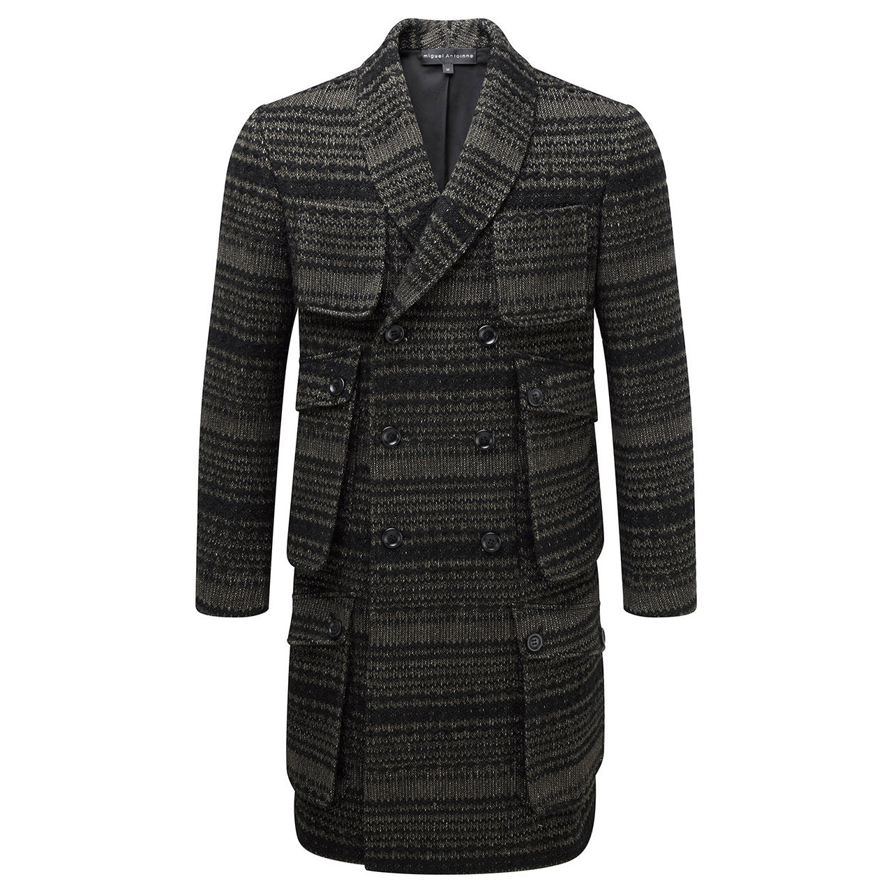 WOOL KNIT CARGO COAT