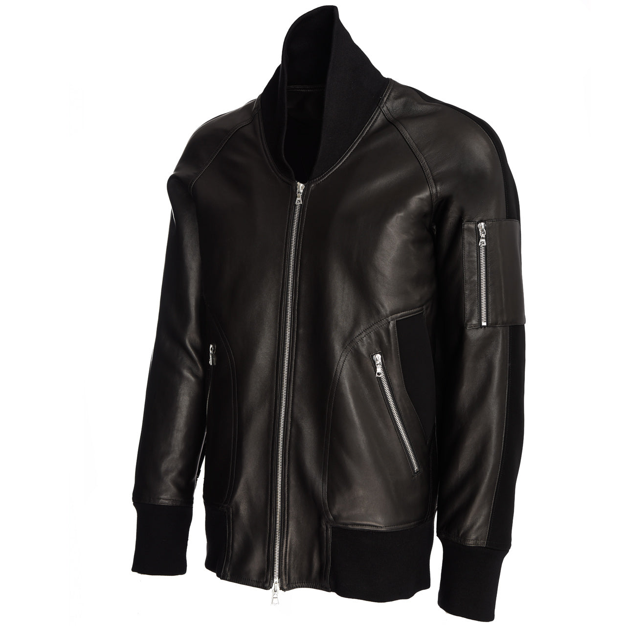 LEATHER BASEBALL JACKET