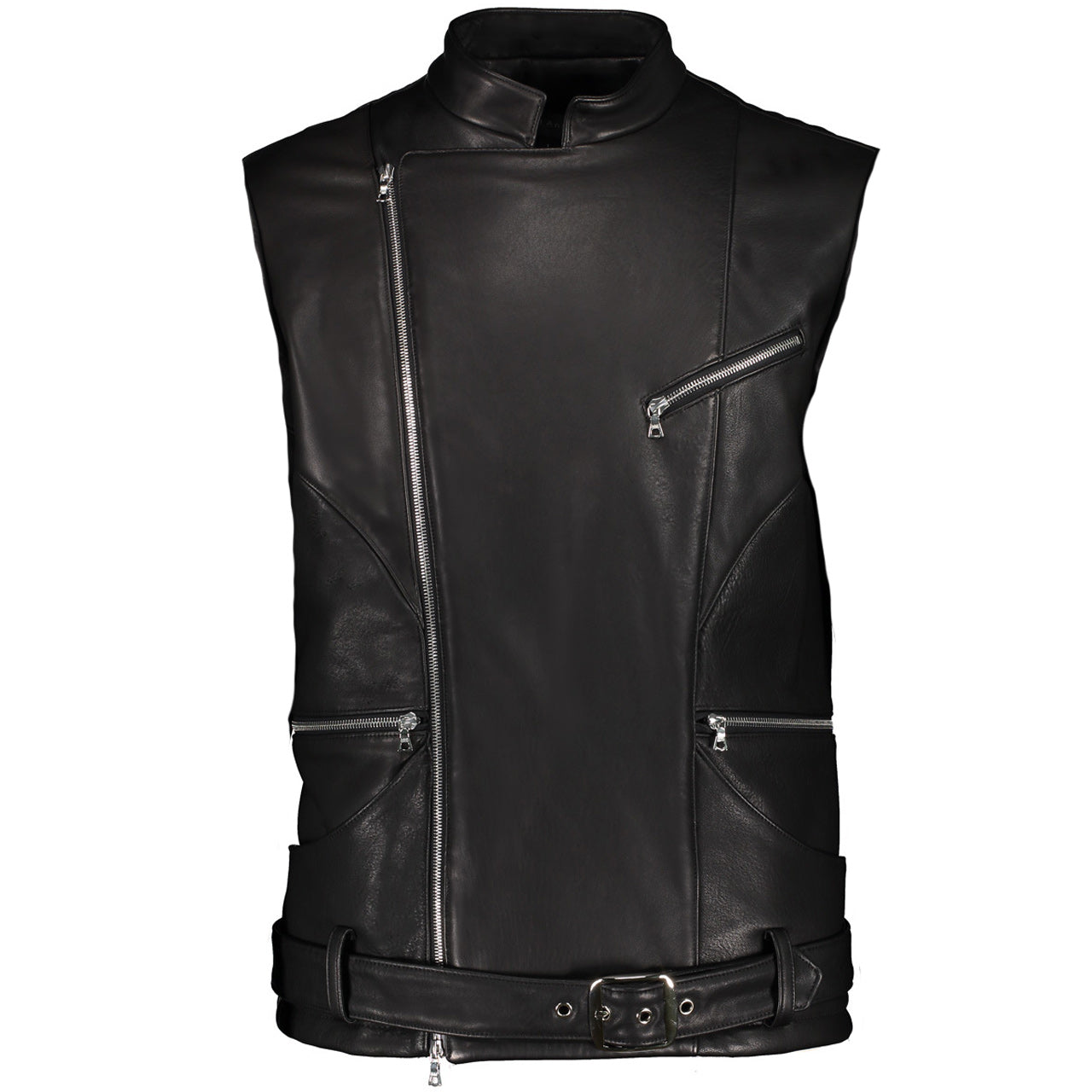 AXEL LEATHER BIKER VEST