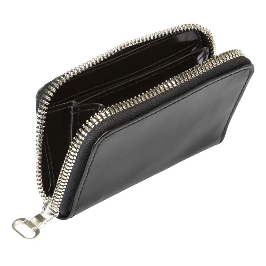 LEATHER ZIP WALLET - PATENT