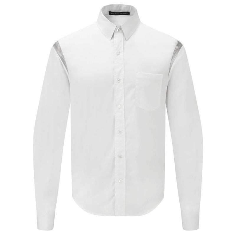 Contrast Point Collar Formal Shirt