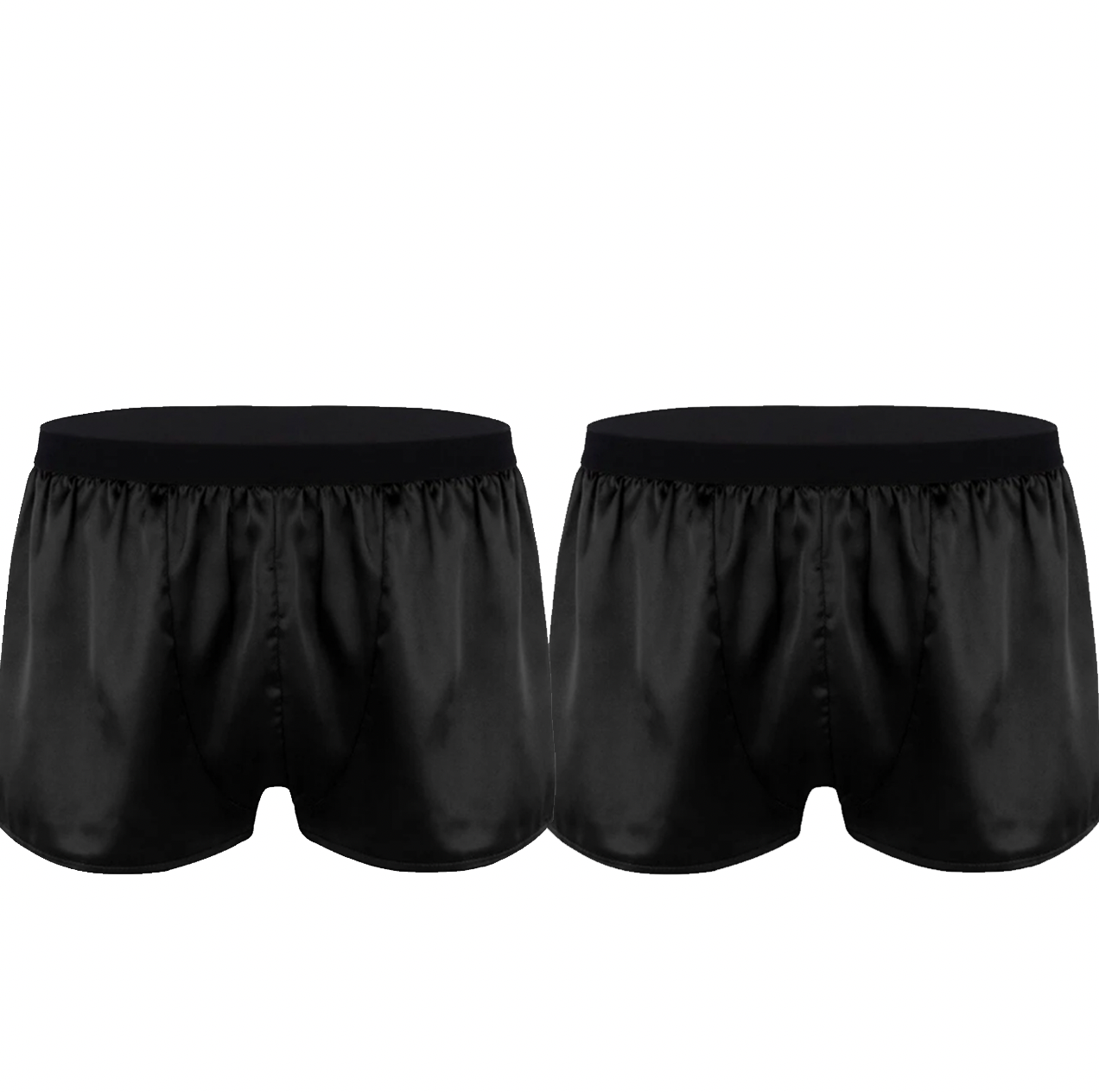 Onyx Satin Boxers, 2-Pack