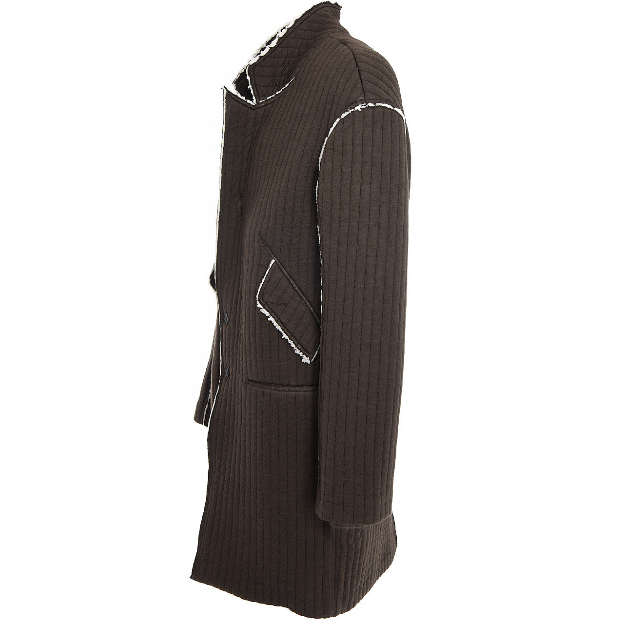 RAW EDGE WOOL COAT