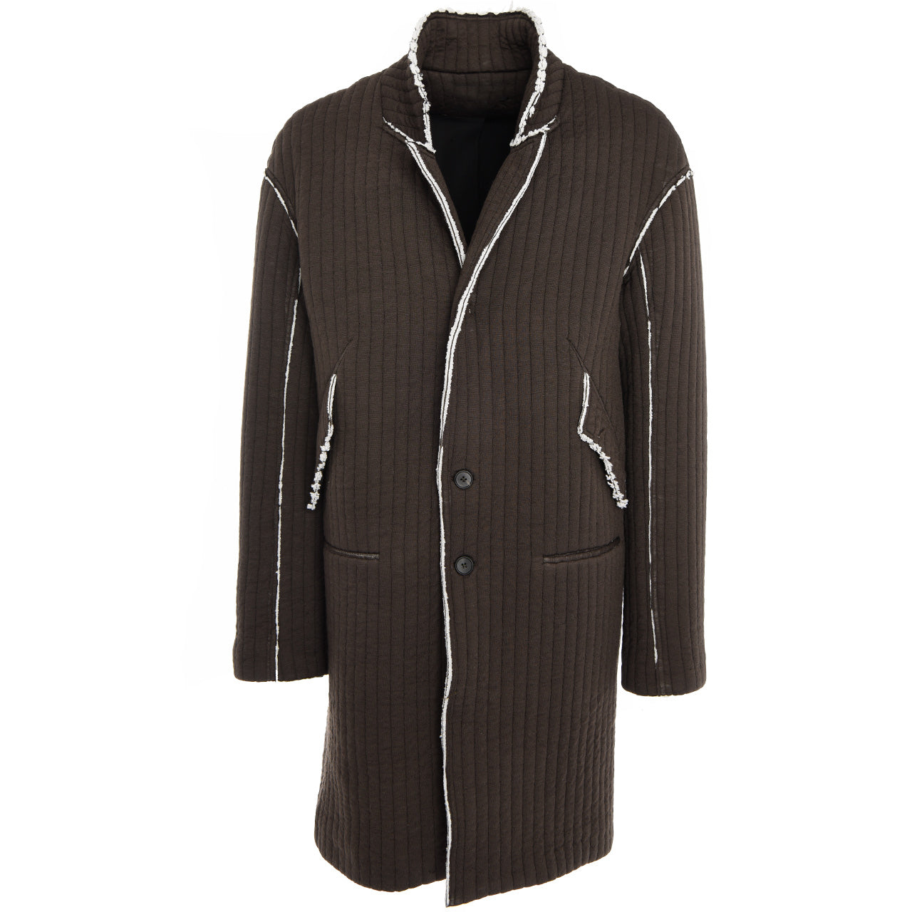 RAW EDGE WOOL COAT