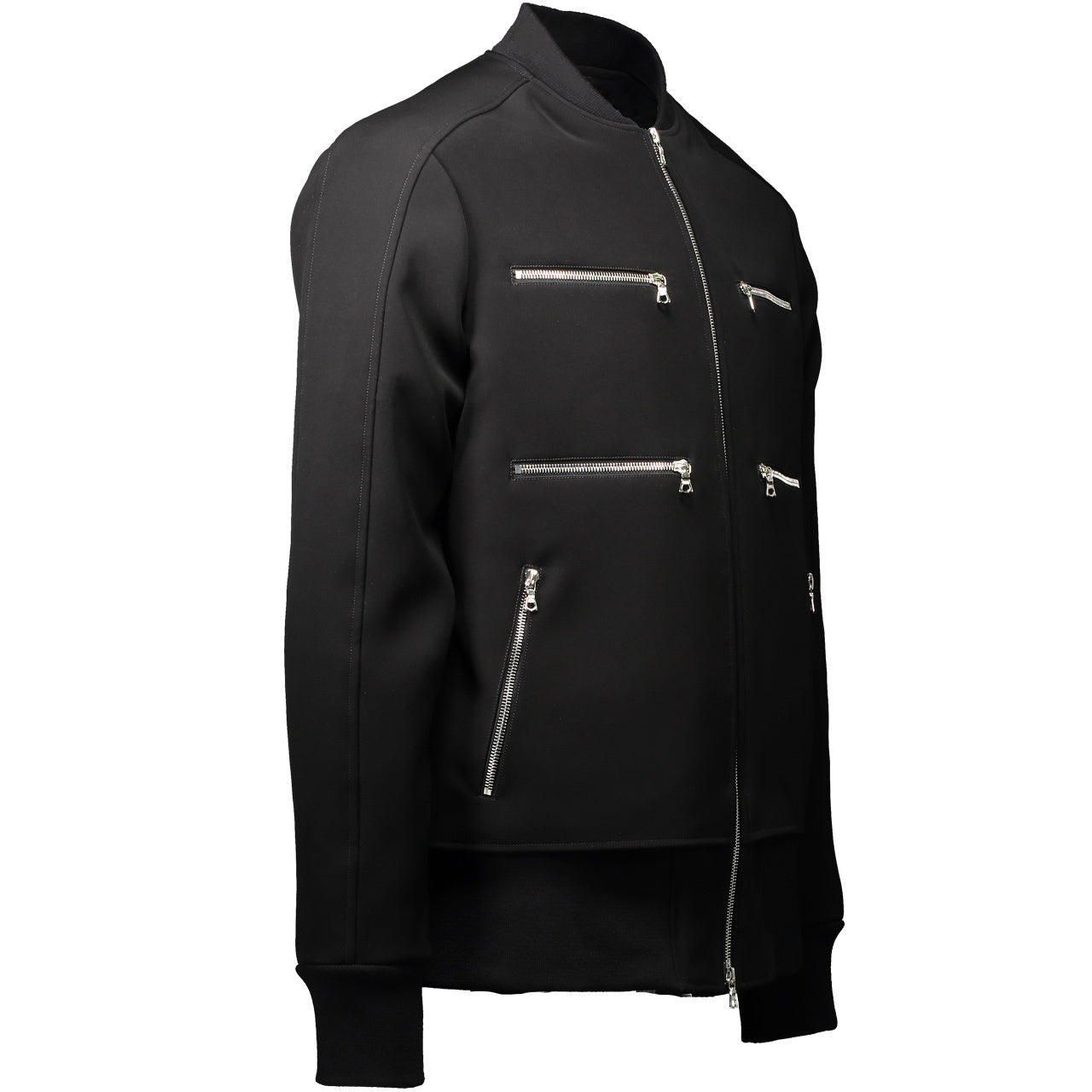 NEOPRENE LAYERED BOMBER JACKET