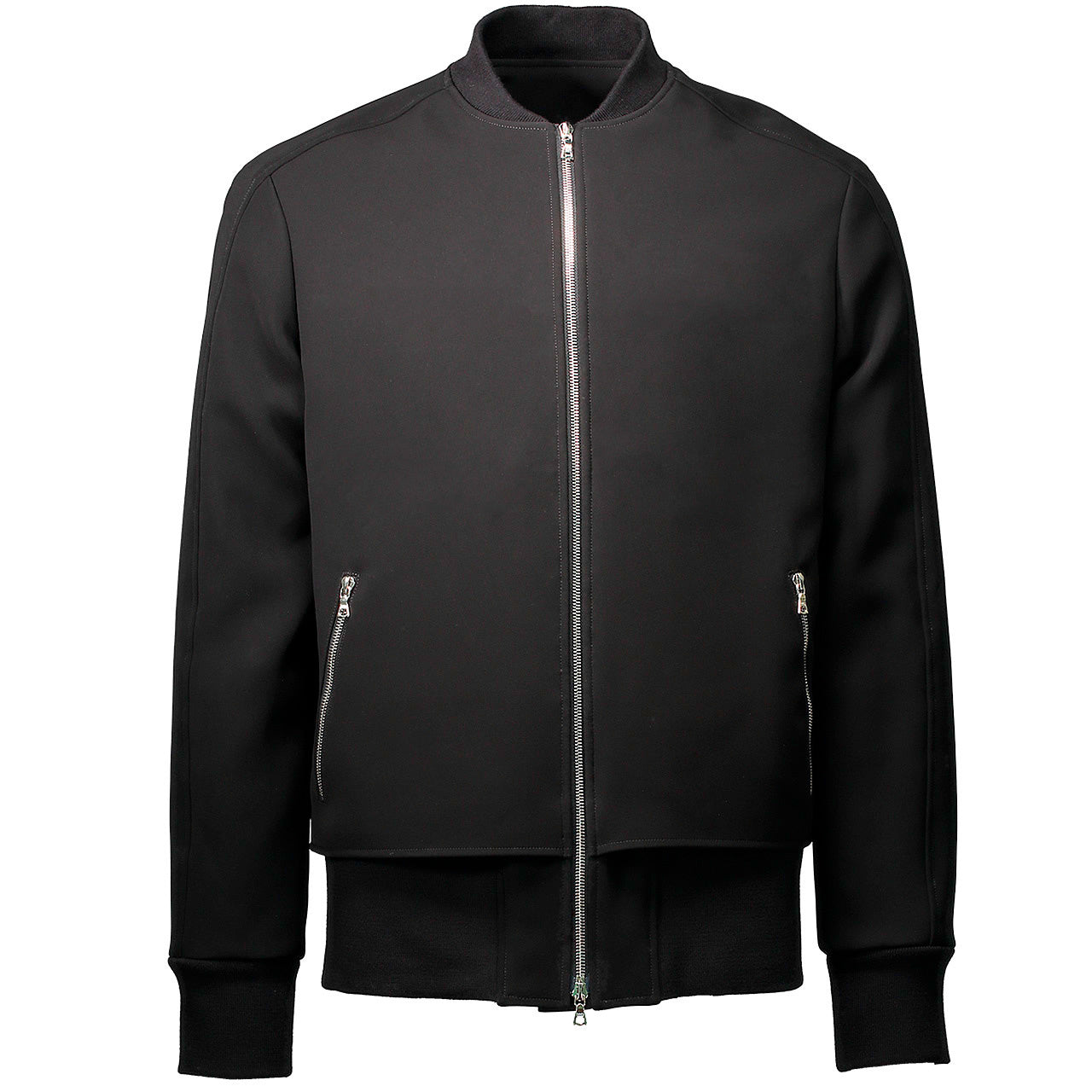 NEOPRENE LAYERED BOMBER JACKET