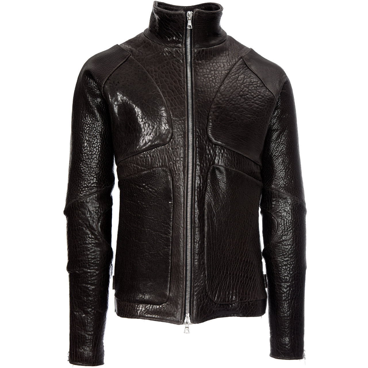 SANTIAGO PEBBLED LEATHER JACKET