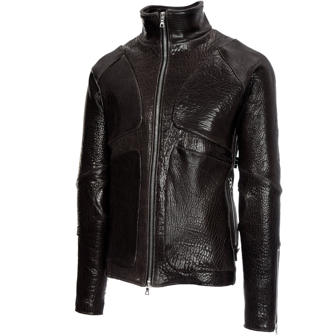 SANTIAGO PEBBLED LEATHER JACKET
