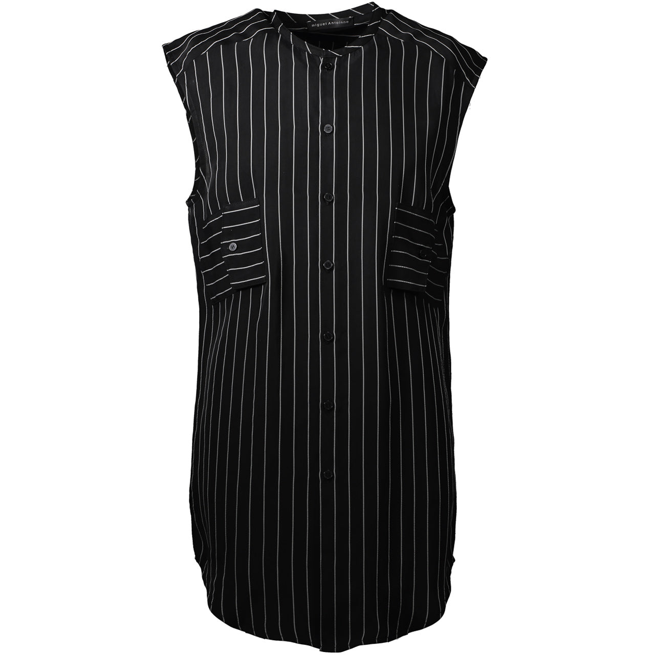 SLEEVELESS STRIPE LOUNGE SHIRT
