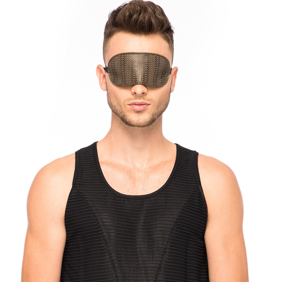 ETCHED LEATHER SLEEPING MASK
