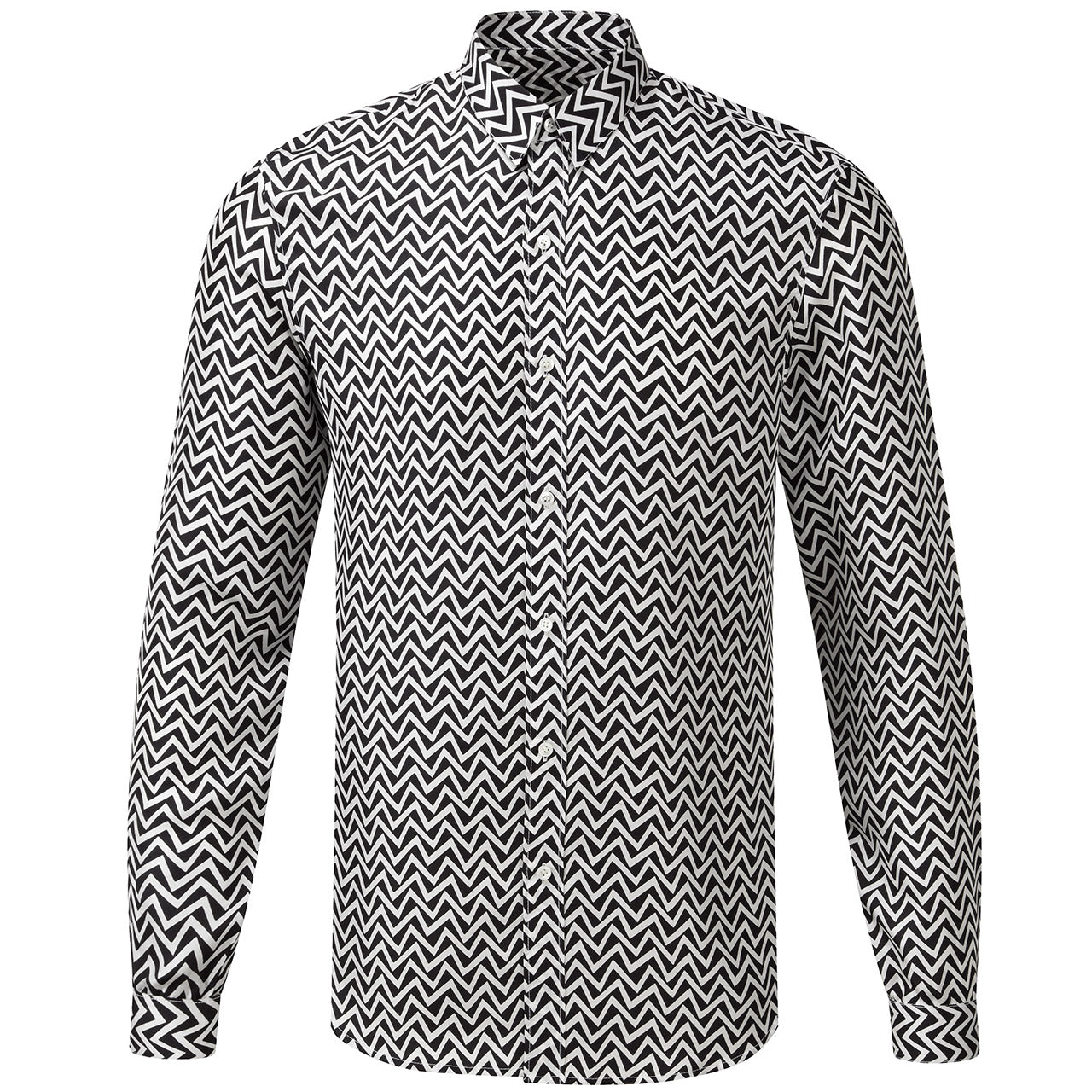 CHEVRON SILK SHIRT