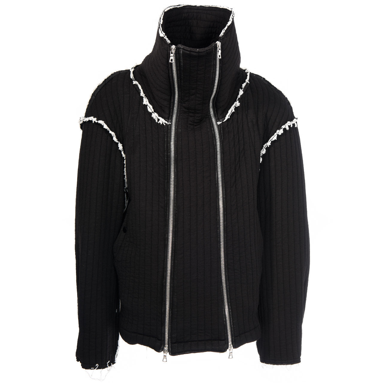 Funnel Neck Hybrid Sweat Jacket