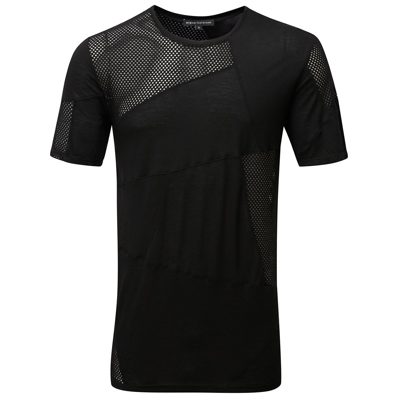 MESH PANELED T SHIRT