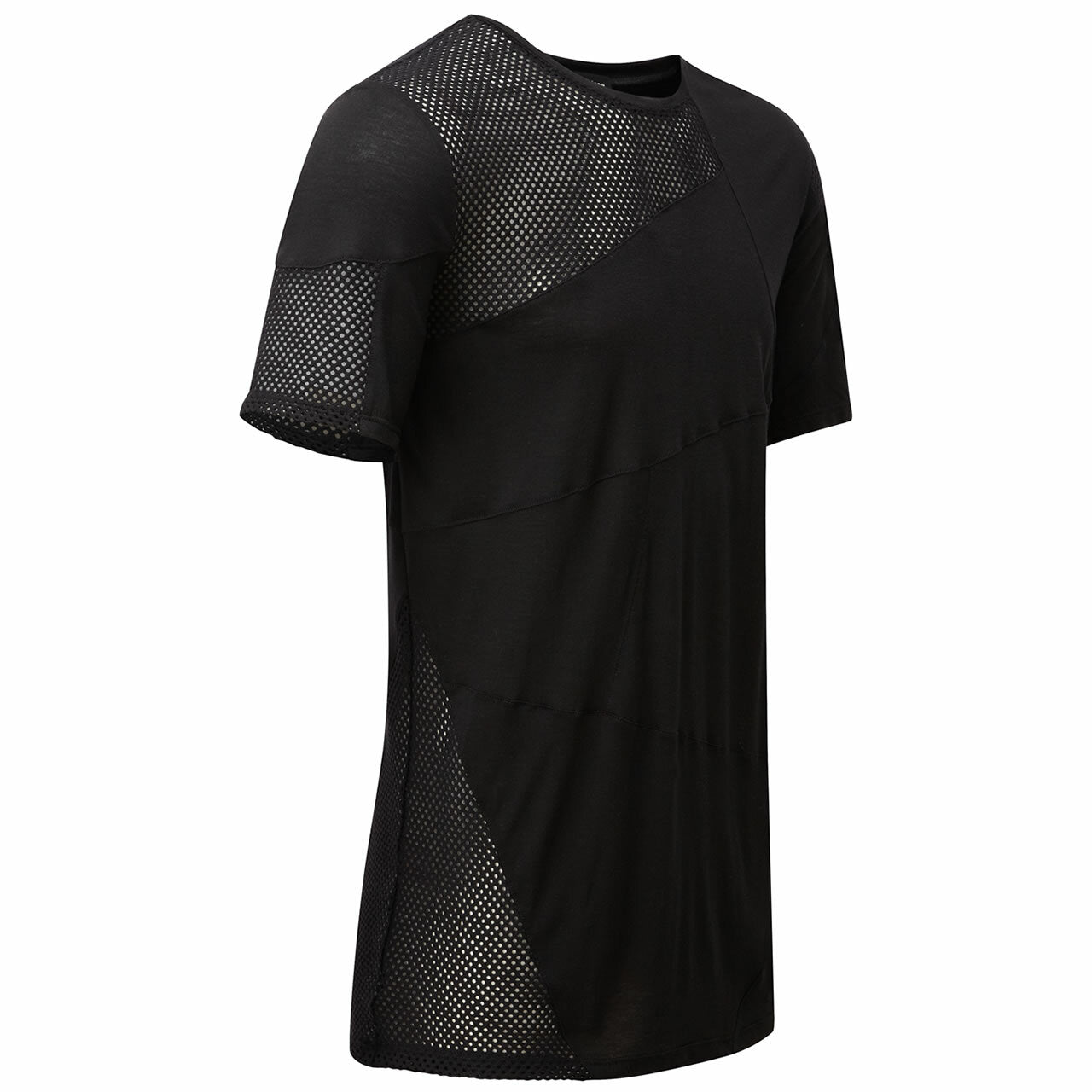 MESH PANELED T SHIRT