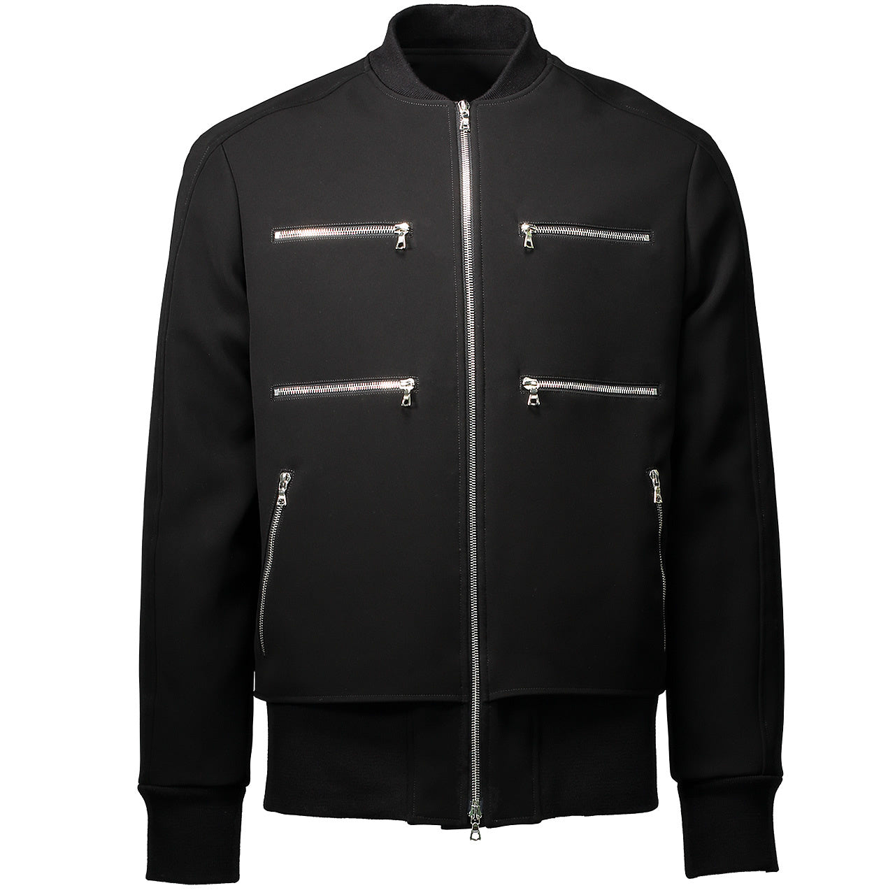 NEOPRENE LAYERED BOMBER JACKET