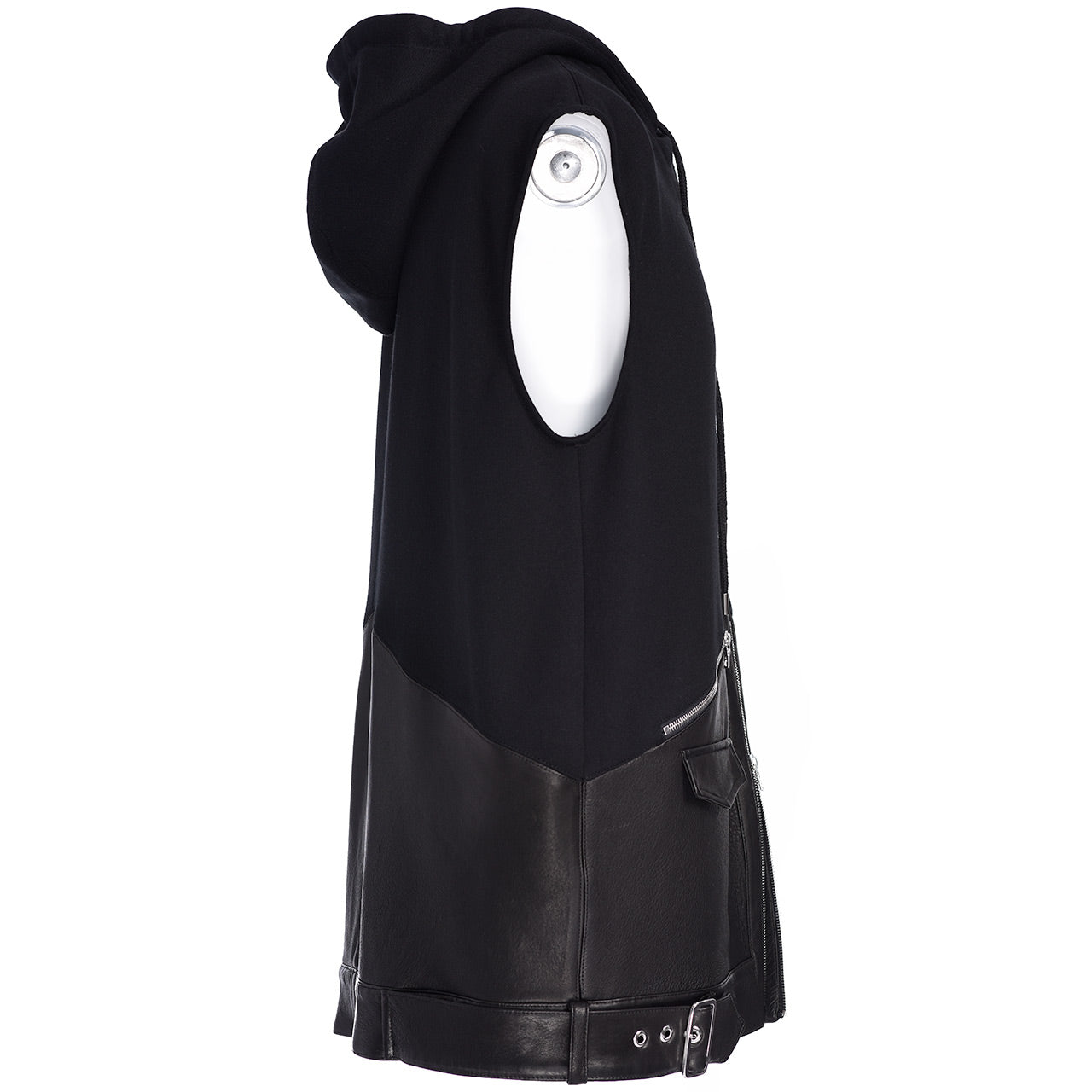 SLEEVELESS BIKER SWEATSHIRT HOODIE